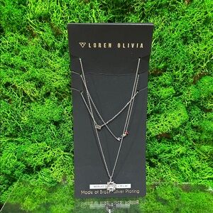 Loren Olivia Silver Layered Necklace 🇨🇦